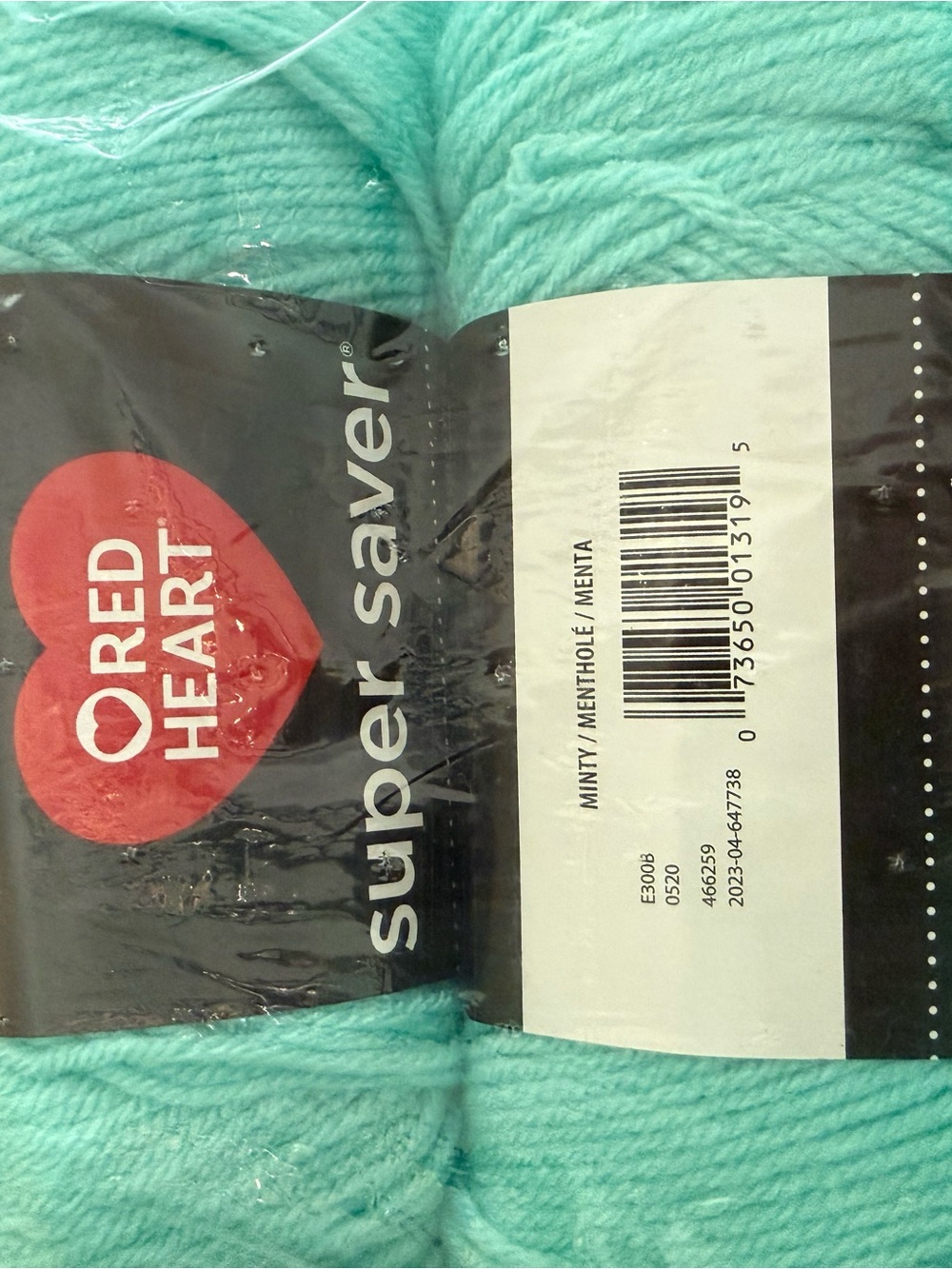 Super Saver Soft Acrylic Yarn - Aqua Teal (Minty) - Picture 2 of 4